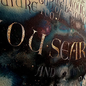 Lord You Search Me calligraphy detail